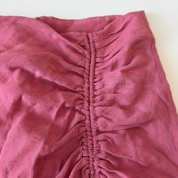 Lulus Deluxe Details Drawstring Ruched Ruffle Mini Skirt Sz S - Picture 4 of 11